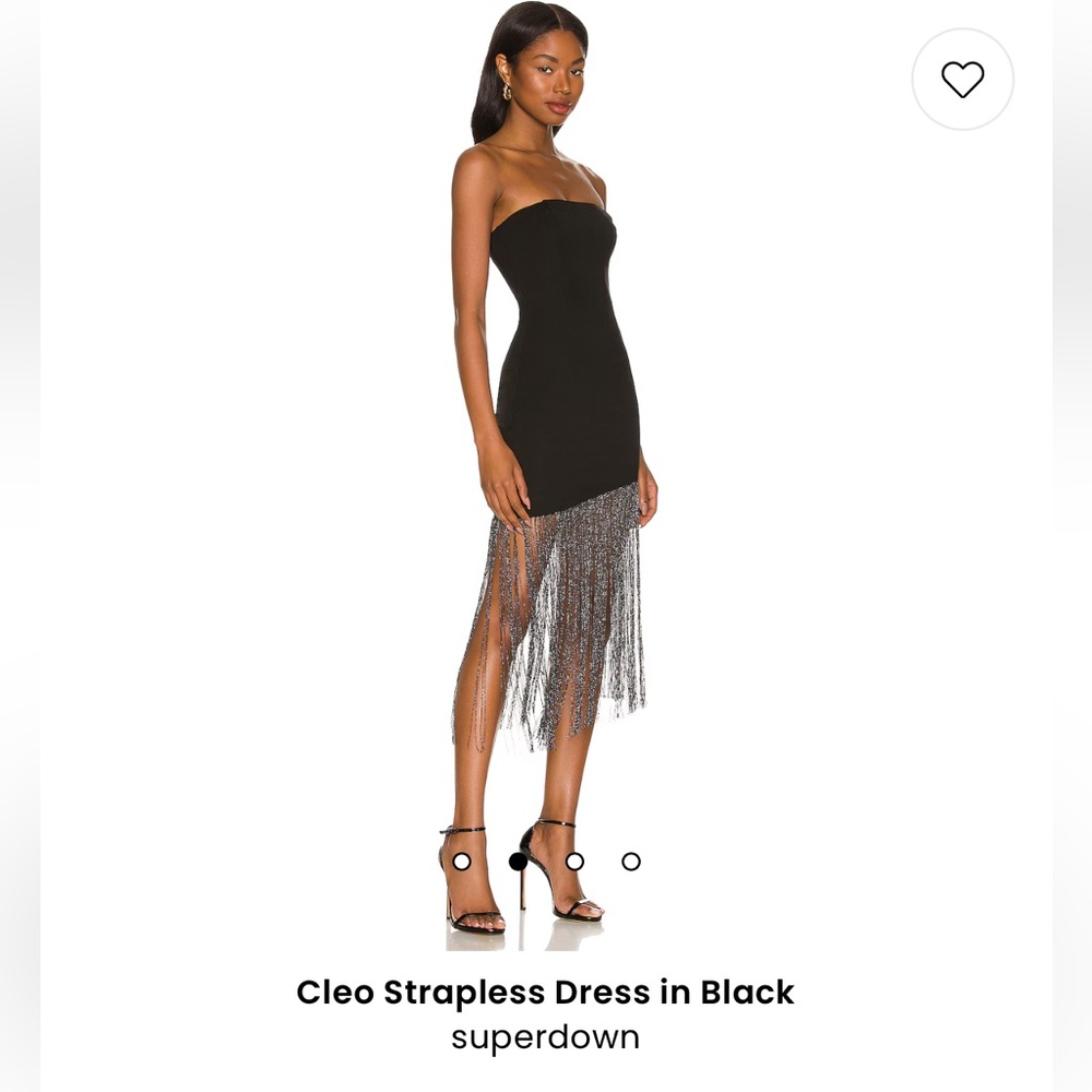 Cleo Strapless Dress in Black
superdown- worn once